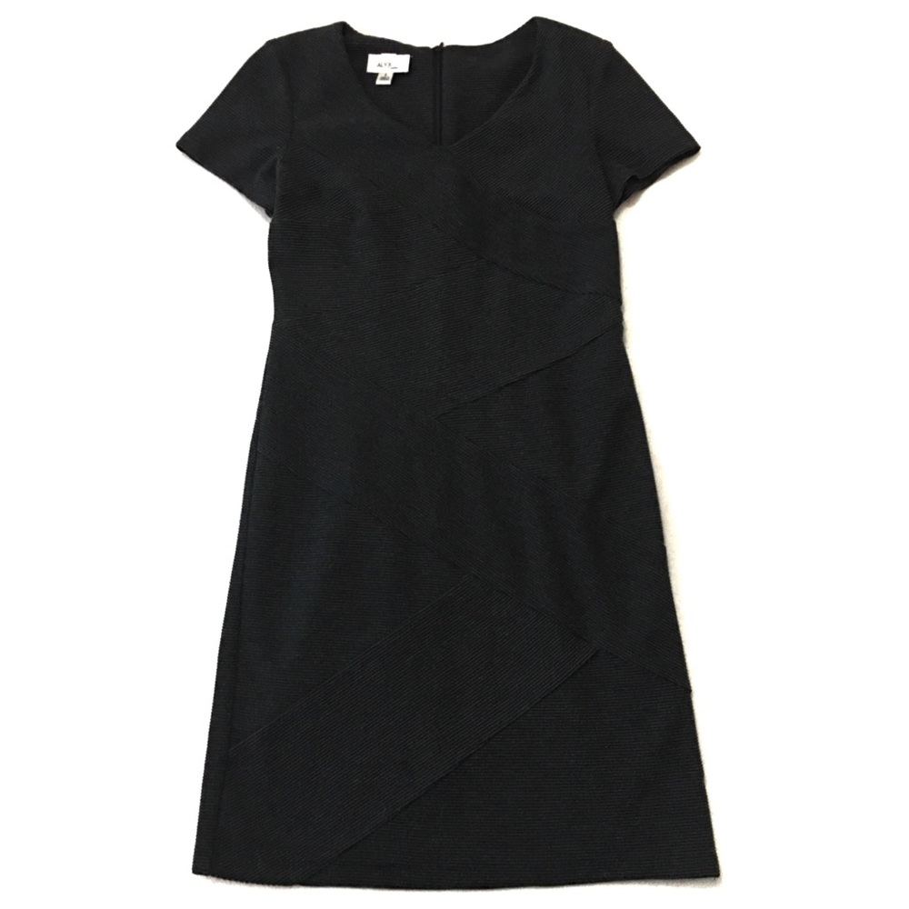 Alyx Dark Gray Dress Wrap Stripe Size 4